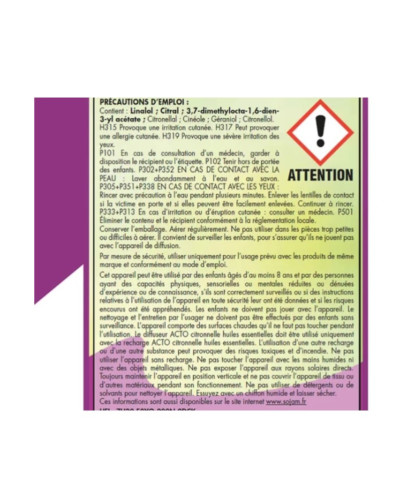 Diffuseur électrique à  la Citronnelle Acto