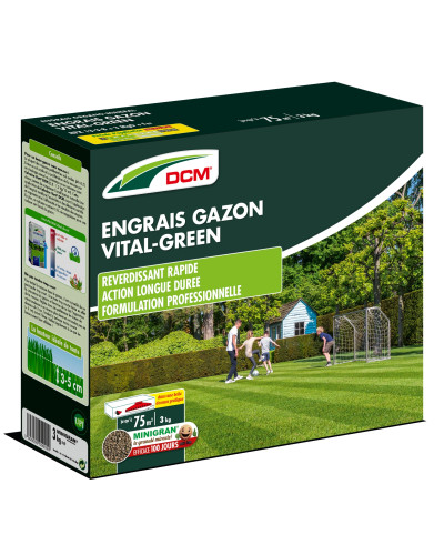 Engrais gazon vital green 3kg DCM