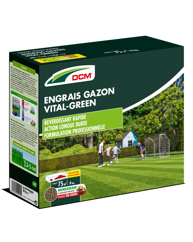 Engrais gazon vital green 3kg DCM