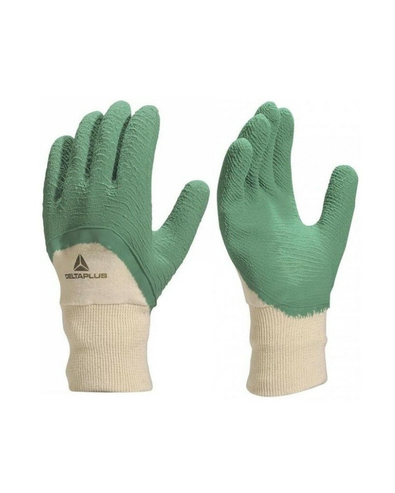Gants en latex crêpés sur support coton interlock LA500 Taille 7 Delta plus