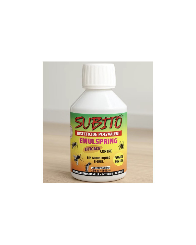 Subito - Emulspring insecticide polyvalent concentré intérieur extérieur - 250 ml