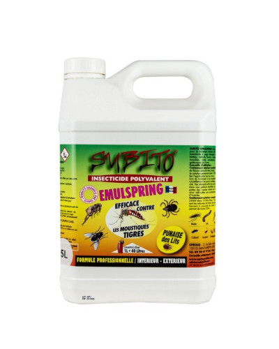 Subito - Emulspring insecticide polyvalent concentré intérieur extérieur - 5 L