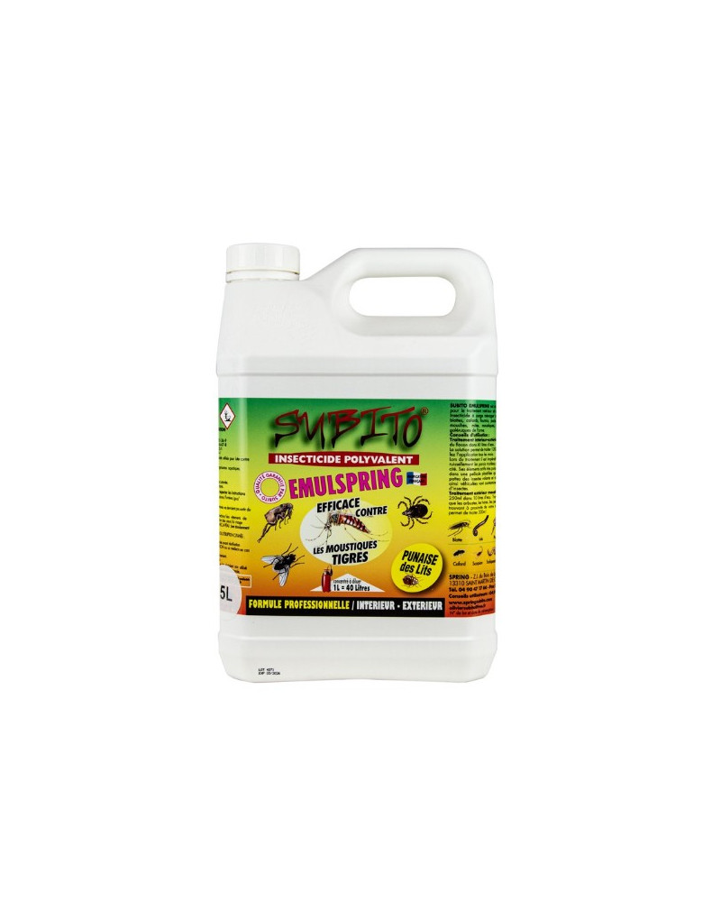 Subito - Emulspring insecticide polyvalent concentré intérieur extérieur - 5 L