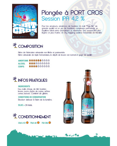 Bière des îles d'or Port cros 75 cl