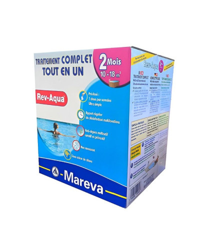 Kit de traitement Rev-aqua Complet Mensuel 18/30m3  - MAREVA