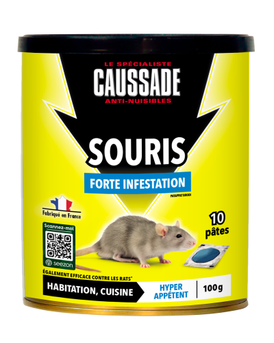 Caussade souricide appât forte infestation 10X10g