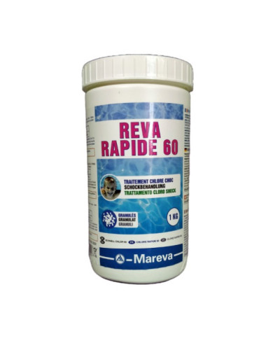 Reva Klor rapide 60 granulés- bidon 1kg - MAREVA