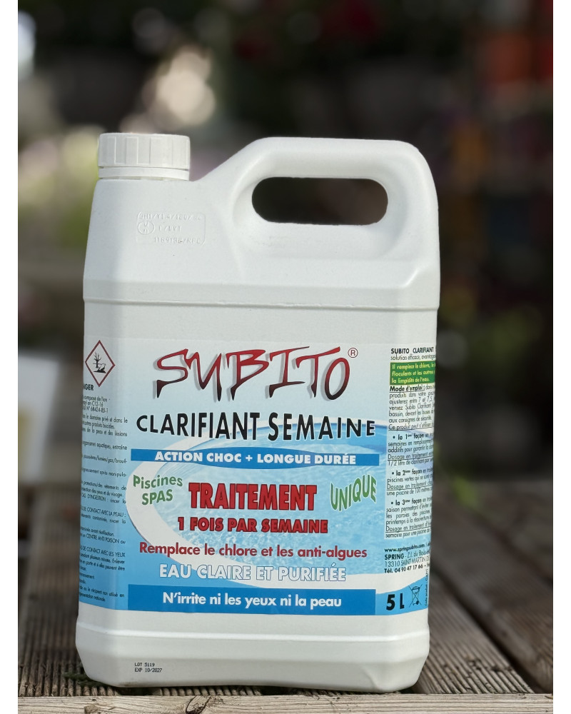 Subito clarifiant oxygène actif -  5 L