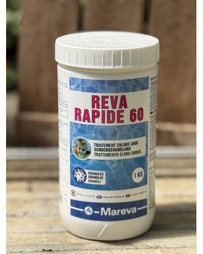 Reva Klor rapide 60 granulés- bidon 1kg - MAREVA