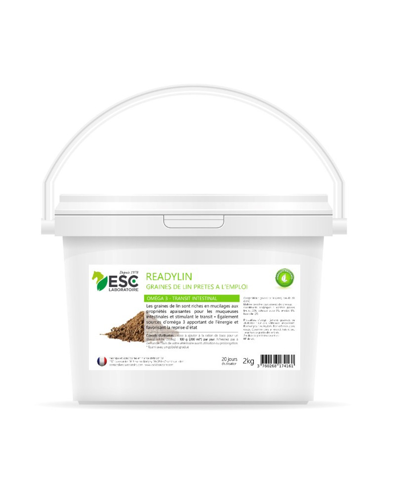 ESC Readylin Graines de lin prêtes à l'emploi seau de  1 KG