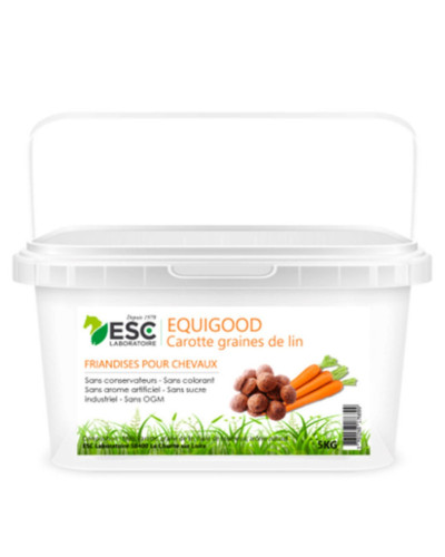 ESC Equigood Carotte  - Friandises cheval sans sucres et naturelles - 5 kg