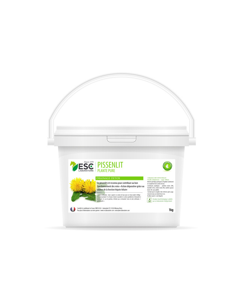 Pissenlit 1kg action dépurative et détox cheval ESC