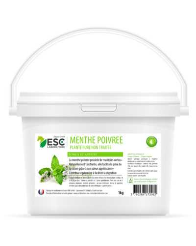 Menthe poivrée 1kg estomac sensible cheval ESC