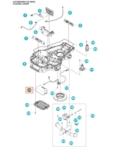 Batterie Automower 320 Nera, 430X Nera, 405XE, 410XE Nera Husqvarna 536898201