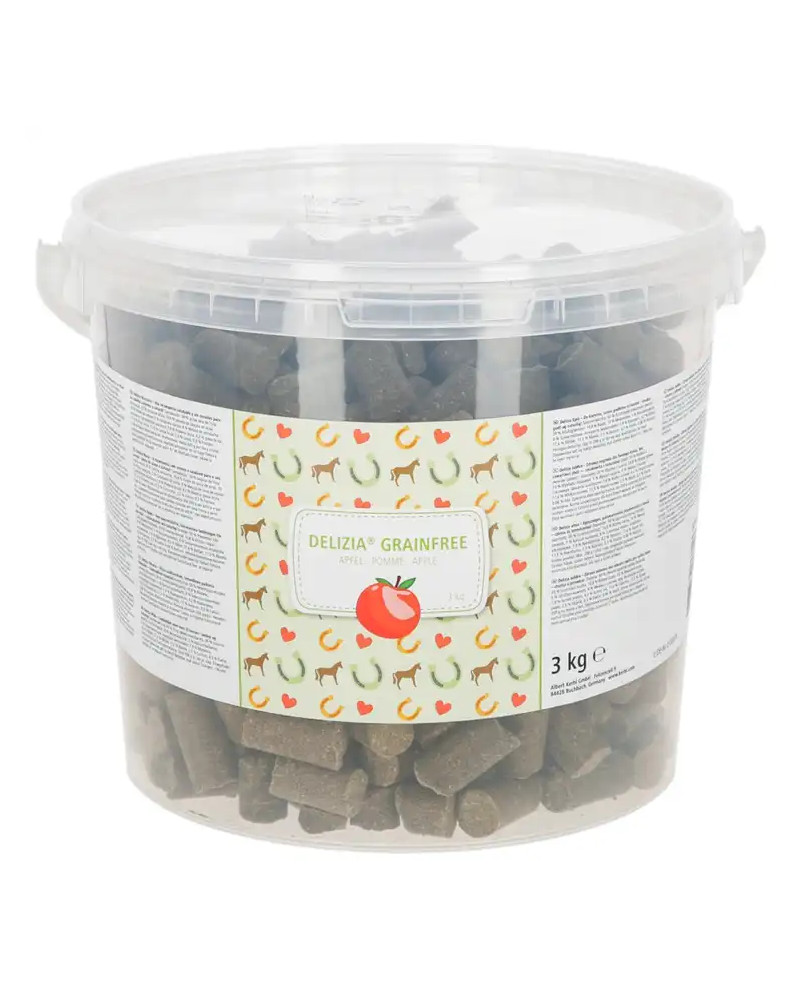 Friandises sans céréales pour cheval à la pomme Delizia 3kg KERBL