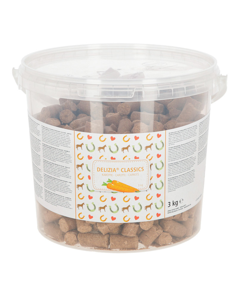 Friandises pour cheval à la carotte Delizia 3kg KERBL