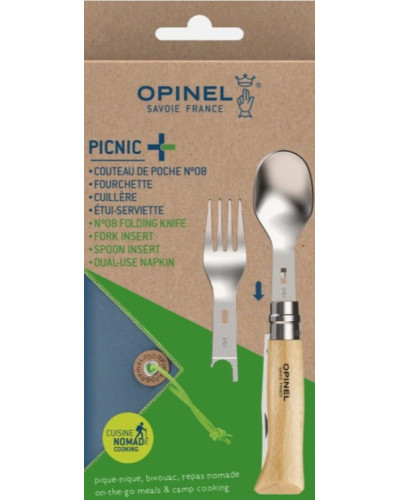 OPINEL PICNIC PLUS SET COMPLET N°8 HETRE