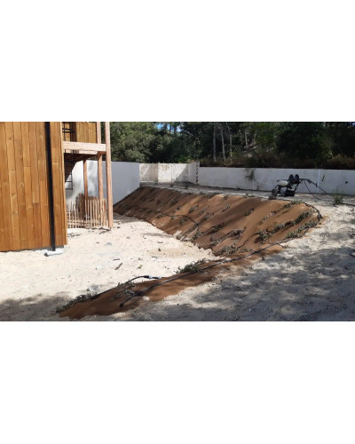 Toile paillage tissé bio 500g/m² 2m30 x 50ml Longlast Plantco