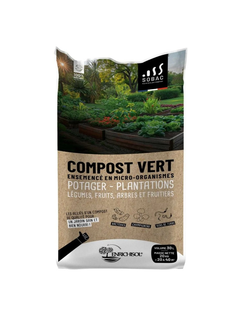 Compost Vert Sac 30 Litres - Prêt à l'emploi