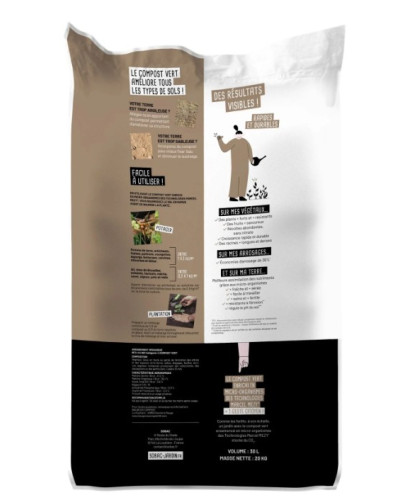Compost Vert Sac 30 Litres - Prêt à l'emploi