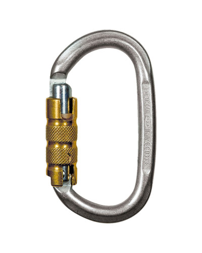 Mousqueton acier ovale triple lock Pillar