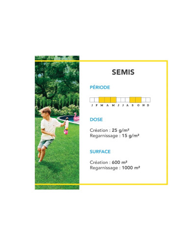 Semences gazon pour terrain sec sans arrosage Barenbrug 15 KG
