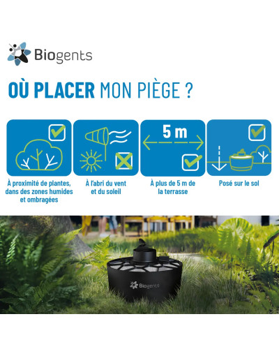 Piège anti-moustiques extérieur 300 m2 AERO TRAP Biogents