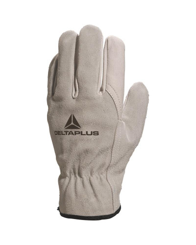 Gants de manutention paume fleur de bovin et dos croûte de bovin Taille 8 Delta Plus