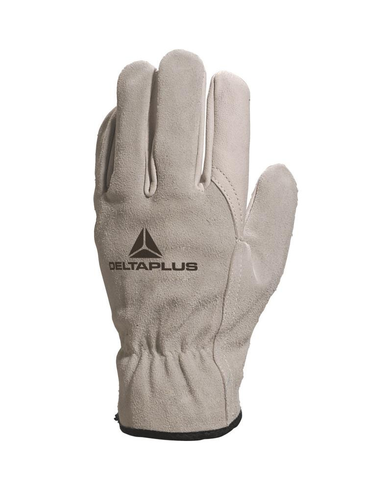 Gants de manutention paume fleur de bovin et dos croûte de bovin Taille 9 Delta Plus