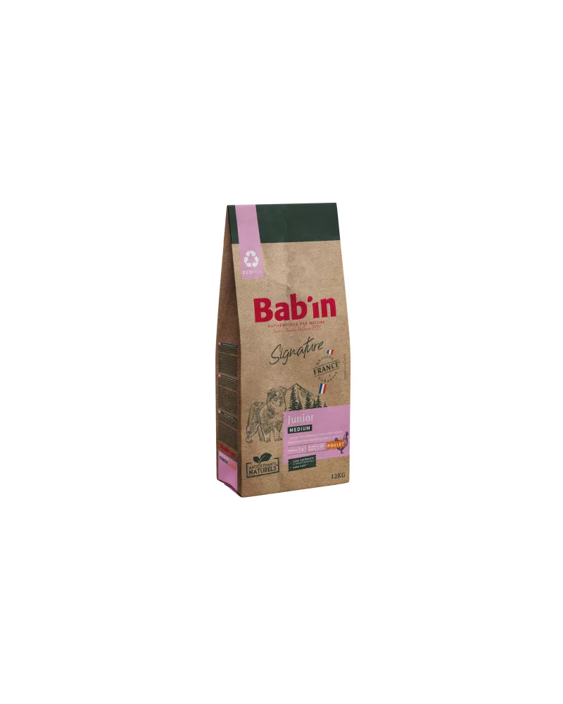 Croquette chien au poulet BABIN signature medium junior 12kg