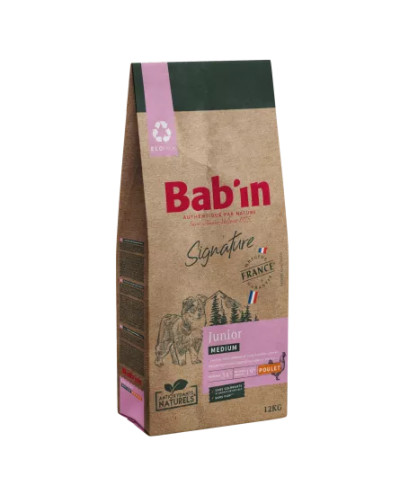 Croquette chien au poulet BABIN signature medium junior 12kg