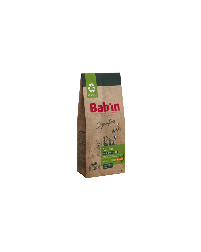 Croquette chien au poulet BABIN signature mini stérilisé adulte 6kg