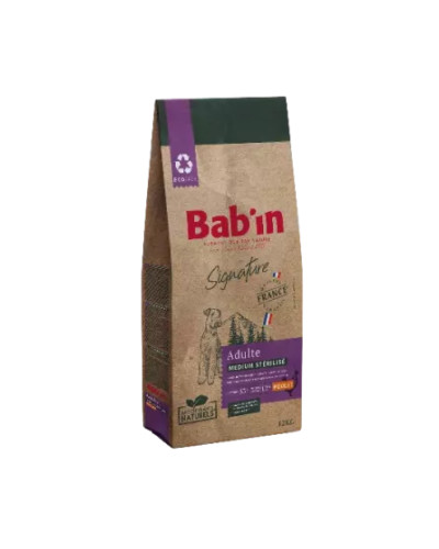 Croquette chien au poulet BABIN signature medium stérilisé adulte 3kg