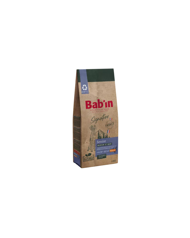 Croquette chien au poulet BABIN signature medium & maxi senior 12kg