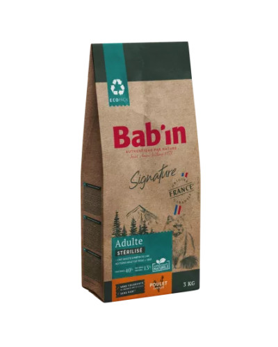 Croquette chat stérilisé au poulet BABIN signature adulte 6kg