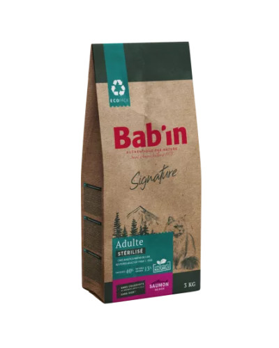 Croquette chat stérilisé au saumon BABIN signature adulte 6kg