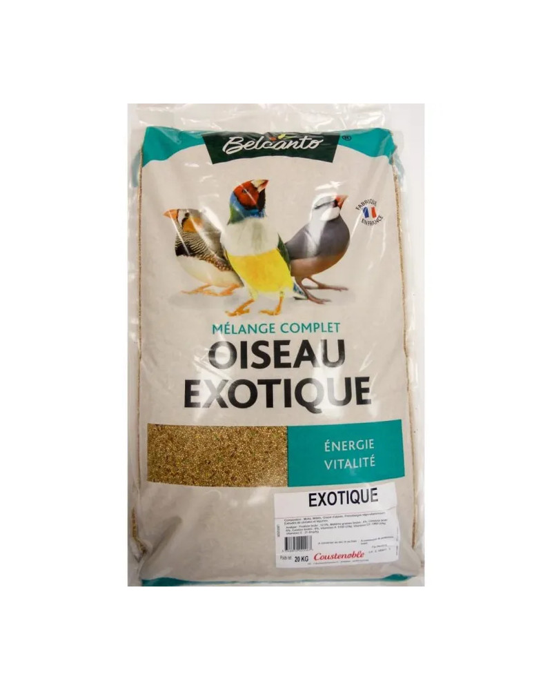 Mélange pour oiseau exotique 20KG Coustenoble