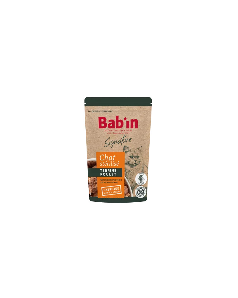 Terrine chat au poulet BABIN 1*80G