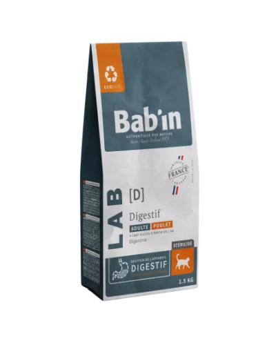 Croquette Chat adultes Digestion BABIN 1.5KG