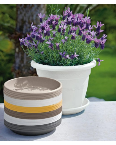 Soucoupe PVC Medea tourterelle 32 cm