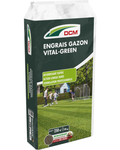 Engrais gazon vital green 10kg DCM
