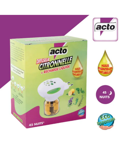 Diffuseur électrique à  la Citronnelle Acto | eCoopazur