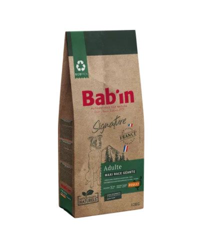 Croquette chien au poulet BABIN signature race géante adulte 12kg