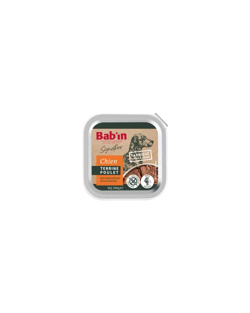 Terrine chien au poulet BABIN signature 18*300g