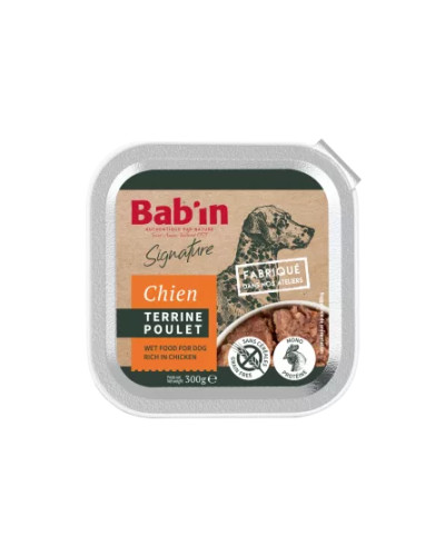 Terrine chien au poulet BABIN signature 18*300g
