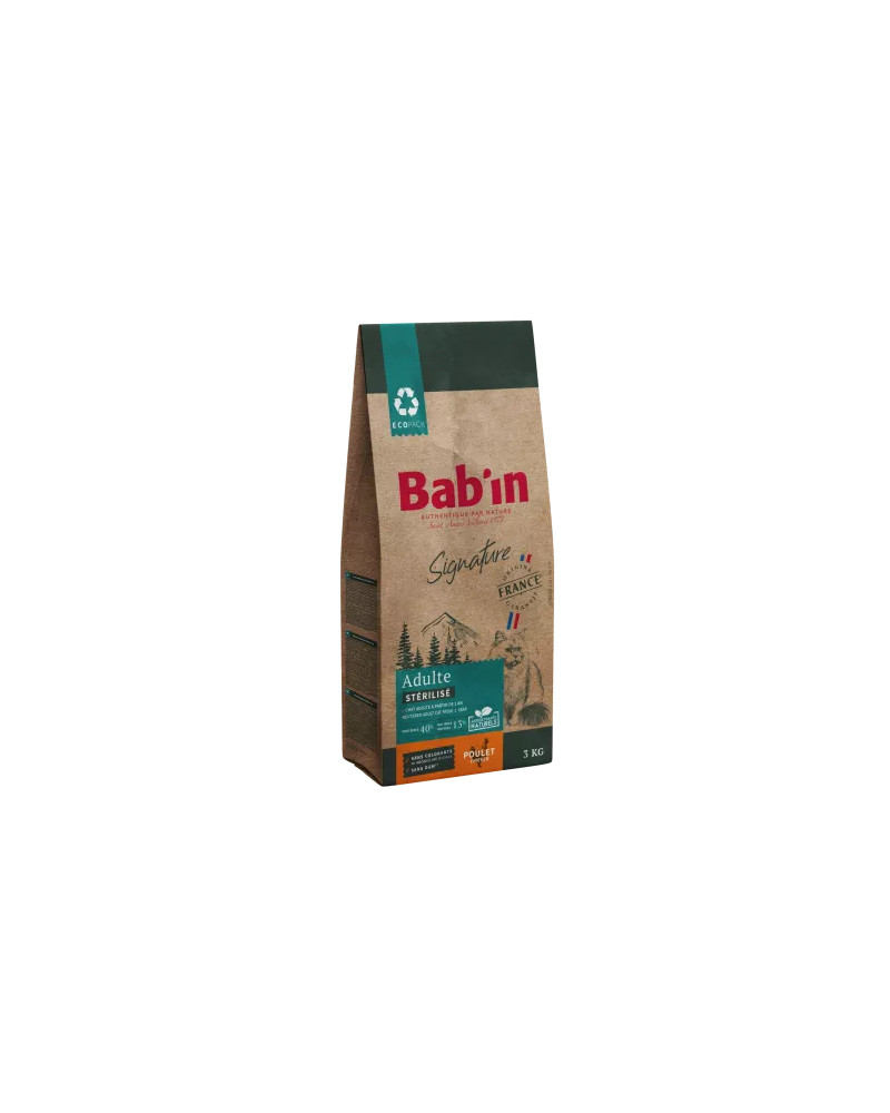 Croquette chat stérilisé au poulet BABIN signature adulte 6kg