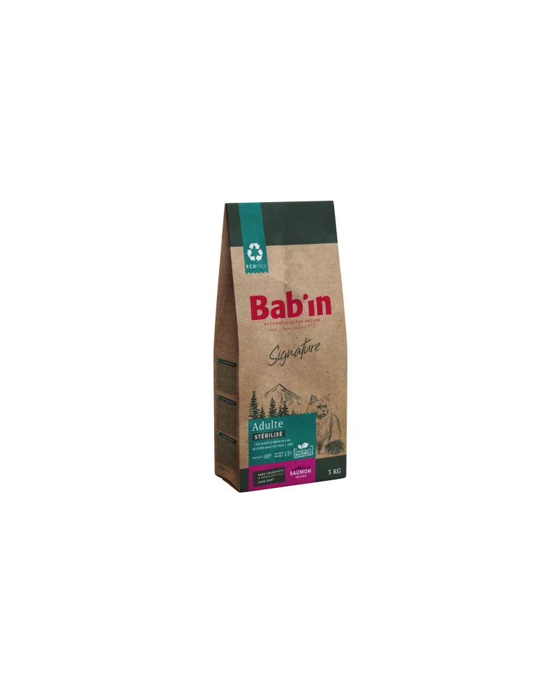 Croquette chat stérilisé au saumon BABIN signature adulte 6kg